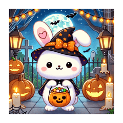 [LINEスタンプ] Myうさちゃんのハロウィンの日