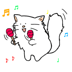 [LINEスタンプ] 毎日使える♡ゆるーいラクガキ猫ฅ^•ω•^ฅ