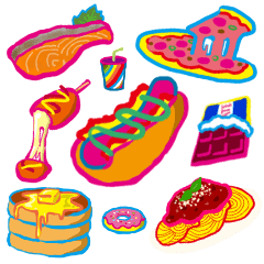 [LINEスタンプ] カラフル飯