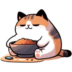 [LINEスタンプ] 怠惰なデブ猫の気持ち