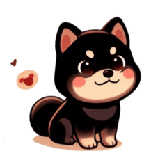 [LINEスタンプ] 黒柴犬の表情