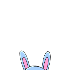 [LINEスタンプ] 青うさぎそらちゃん