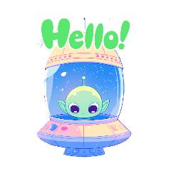 [LINEスタンプ] かわいいUFO