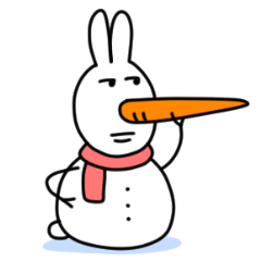 [LINEスタンプ] 冬のうさぎさん(My friend rabbit 14)