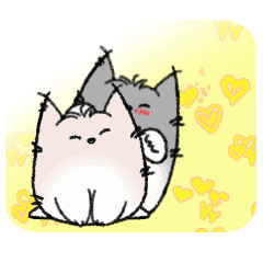 [LINEスタンプ] 動く！モフねっこスタンプ3 カラフル編