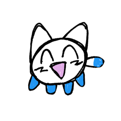 [LINEスタンプ] 化け猫きょーだい（あさがお）