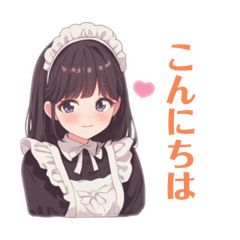 [LINEスタンプ] ふんわりメイドさん4