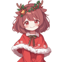 [LINEスタンプ] キュートな女の子 クリスマスvar.