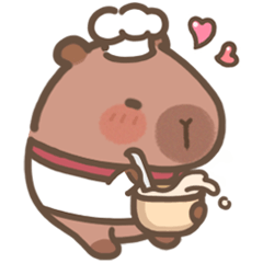 [LINEスタンプ] カピバラ☆キングシェフの画像（メイン）