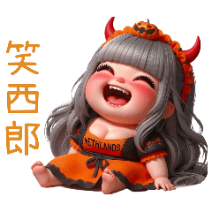 [LINEスタンプ] かぼちゃ悪魔姫の画像（メイン）