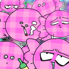 [LINEスタンプ] *ෆ救えないキャンディ君ෆ* ꒰ 桃色ver. ꒱