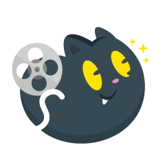 [LINEスタンプ] こねこフィルム公式キャラクター「黒猫」