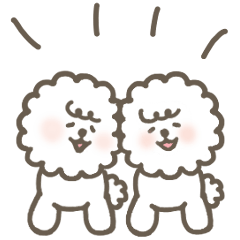 [LINEスタンプ] リスのしましまとビションたち