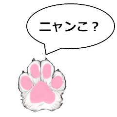 [LINEスタンプ] ニャンこ？ピンクの肉球を数えよう