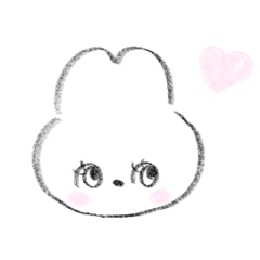 [LINEスタンプ] シンプルうさぎ くるみちゃん