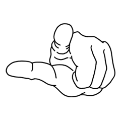 [LINEスタンプ] 手は口程に物を言う