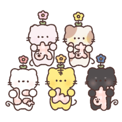 [LINEスタンプ] おはにゃんずスタンプ