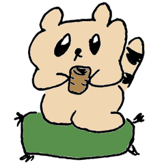 [LINEスタンプ] ポコポコたぬき お茶の時間