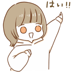 [LINEスタンプ] ゆるっとパーカー女子