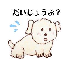 [LINEスタンプ] 困りいぬ