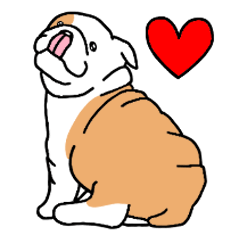 [LINEスタンプ] 犬種別ブルドッグ(英語Ver)