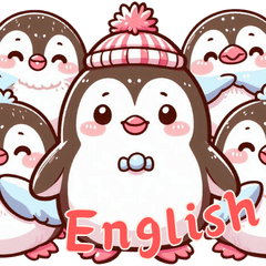 [LINEスタンプ] ペンギンベビーの生活 (えいご) Ver3