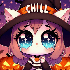 [LINEスタンプ] うるうるハロウィン@SFW