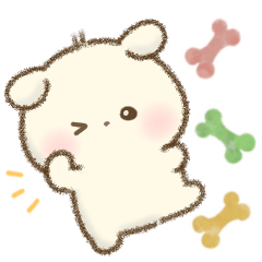 [LINEスタンプ] 飛びだす♡ゆるふわマルプー♪犬の日