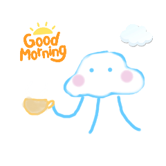 [LINEスタンプ] blue  moon jellyfish