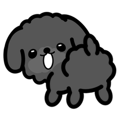 [LINEスタンプ] 大すき真っ黒プードル