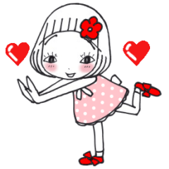 [LINEスタンプ] ひま子ちゃん651どんぐりまなこで挨拶2