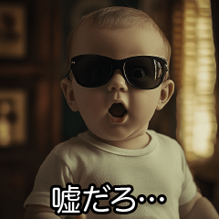 [LINEスタンプ] 赤ちゃんの架空映画【煽り・ヤクザ】