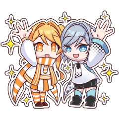 [LINEスタンプ] チンアナゴとニシキアナゴの擬人化スタンプ