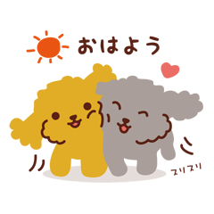 [LINEスタンプ] トイプードル_ なかよしスタンプ