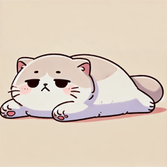 [LINEスタンプ] だらんとした可愛い猫