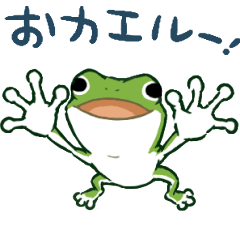 [LINEスタンプ] 動く！アマガエルのダジャレ