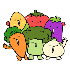 [LINEスタンプ] こんにちは野菜の友達