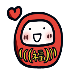 [LINEスタンプ] だる1 赤だるま