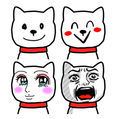 [LINEスタンプ] ゆるい犬フェイススタンプ