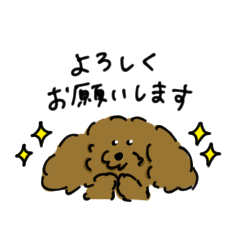 [LINEスタンプ] ふわふわトイプーびな