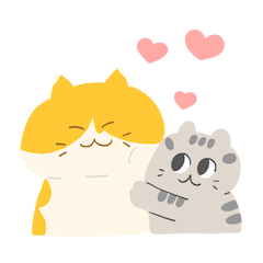 [LINEスタンプ] ぬくぬく通りのねこちゃんず