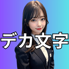 [LINEスタンプ] スーツ美女の社会人の日常会話＠デカ文字