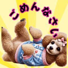 [LINEスタンプ] リアルプードル♡【日常挨拶】