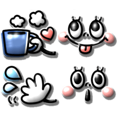 [LINEスタンプ] 大人シンプル♡ぷくぷく可愛い