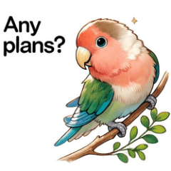 [LINEスタンプ] リアルでかわいい水彩画風コザクラインコ