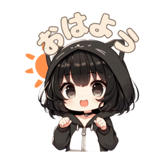 [LINEスタンプ] 着ぐるみ女子/猫ver.