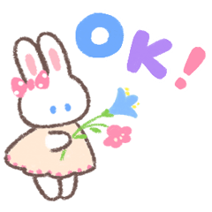 [LINEスタンプ] カラフルふんわりうさちゃん