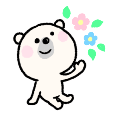 [LINEスタンプ] シロクマのシンプルスタンプ