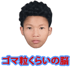 [LINEスタンプ] ゴマ粒くらいの脳