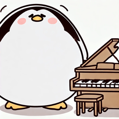 [LINEスタンプ] がんばり屋ペンギンのピアノチャレンジ！8